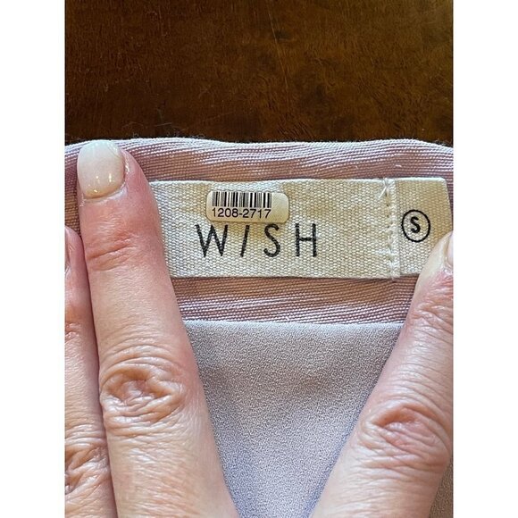 WISH Rise Purple One Shoulder Tie Waist‎ Asymmetrical Mini Dress Size S - Picture 9 of 11